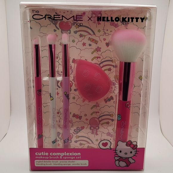 THE CREME SHOP X HELLO KITTY CUTIE COMPLEXION MAKEUP BRUSH AND SPONGE SET - Picture 2 of 4